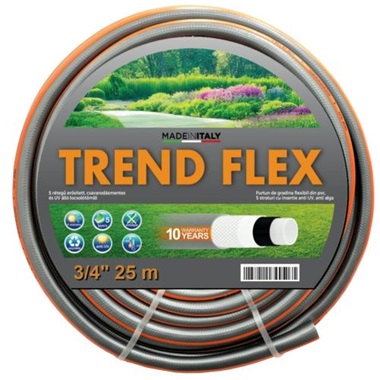 Trend Fex prémium locsoló tömlő 3/4" 25m, 5 rétegű, UV álló, csavarodás mentes