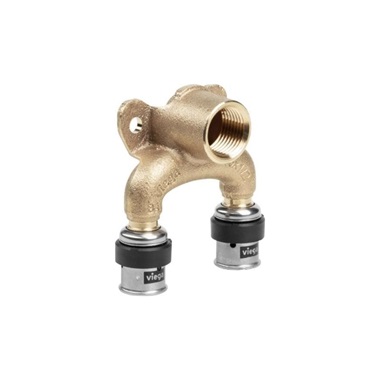 Viega Smartpress kettős falikorong 20 mm-1/2" BM, vörösöntvény