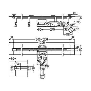Viega advantix vario zuhany alaptest 70 mm Viega advantix vario zuhany alaptest 70 mm