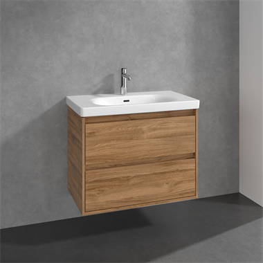 Villeroy & Boch Skyla alsószekrény 77,2x 59,6x43,9 mm, 2 fiókkal, Kansas Oak
