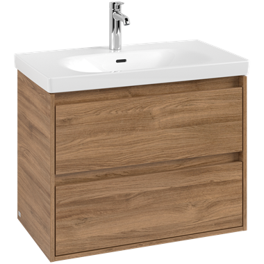 Villeroy & Boch Skyla alsószekrény 77,2x 59,6x43,9 mm, 2 fiókkal, Kansas Oak
