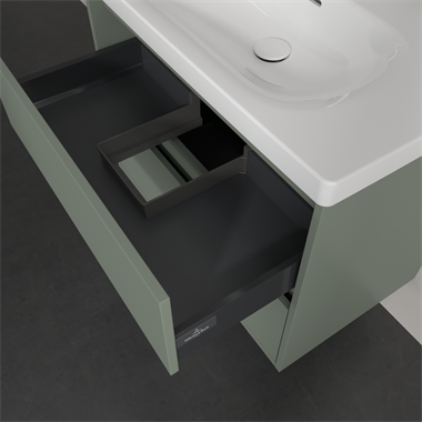 Villeroy & boch Skyla alsószekrény 77,2 x 59,6 x 43,9 cm, 2 kihúzhatófiókkal,zöld