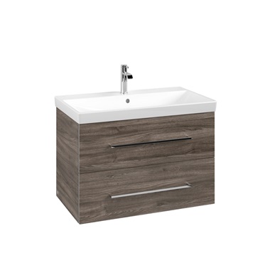 Villeroy & Boch Avento alsószekrény,2 kihúzható elem, mosdó középen, falra szerelhető, szögletes, stone oak Villeroy & Boch Avento alsószekrény,2 kihúzható elem, mosdó középen, falra szerelhető, szögletes, stone oak