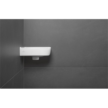 Villeroy O.novo sarok kézmosó kompakt 40x32 cm, túlfolyó nélkül