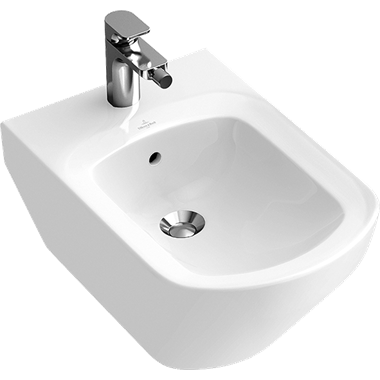 Villeroy Sentique fali bidé CeramicPlus bevonattal, fehér