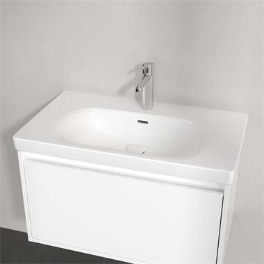 Villeroy Skyla beépíthető mosdó 80x46x16 mm, fehér, túlfolyóval