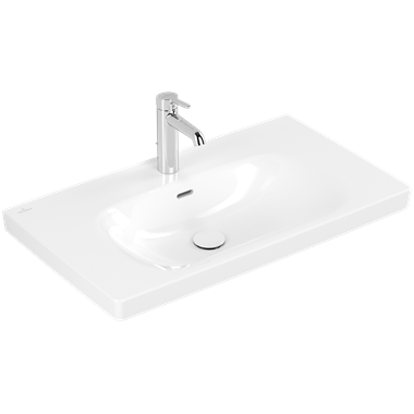 Villeroy Skyla beépíthető mosdó 80x46x16 mm, fehér, túlfolyóval
