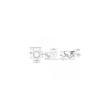 Villeroy Subway 2.0 fali wc 37x56 cm