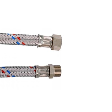 Technik Therm flexibilis bekötőcső vízre 1/2" KM, 3/8" hollandi 60 cm, KB (külső-belső)