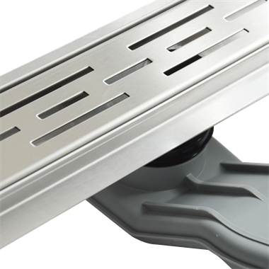 Wellis W-Drain zuhanyfolyóka Linear mintázatú ráccsal 80x7x9,5 cm