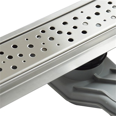Wellis W-Drain zuhanyfolyóka Dots mintázatú ráccsal 90x7x9,5 cm
