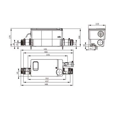 Wilo DrainLift MINI3-XXS-EF átemekőtelep