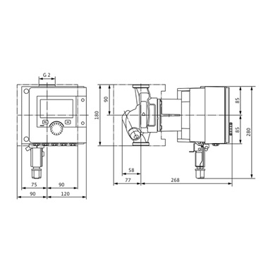 Wilo Stratos MAXO 30/0,5-10 PN 10 fűtési keringető szivattyú
