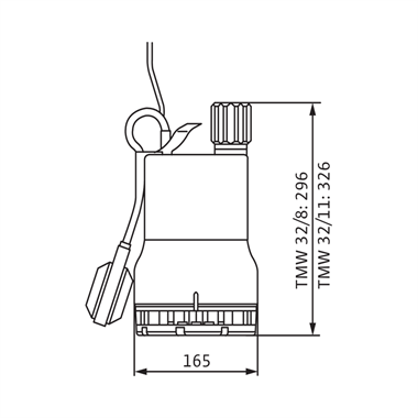 Wilo Drain TMW 32/11 merülőmotoros szivattyú szennyvízhez
