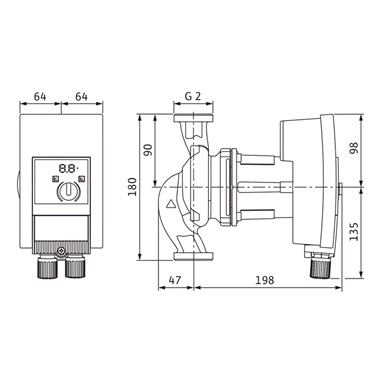 Wilo Yonos MAXO 30/0,5-10 PN 10 fütési keringető szivattyú