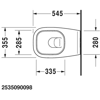 Duravit D-Code fali wc fehér